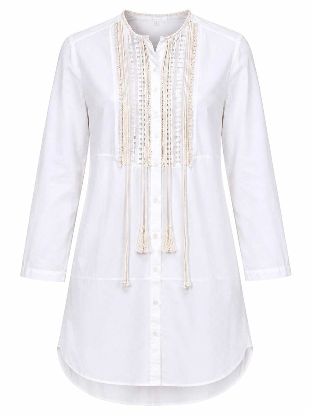 Dorothee Schumacher Power Poplin Fringe-embellished Dress Sz 6 Unique NEW $610